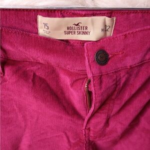 Hollister Fuchsia Corduroy Pants